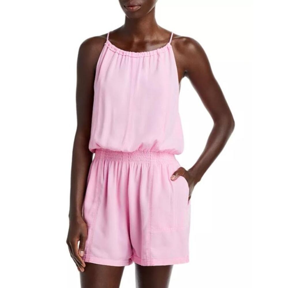 SPLENDID Pink Relaxed Fit Hana Halter Neck Romper Size Medium